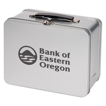 THROWBACK TIN LUNCH BOX - Personalization Available from Positive Promotions