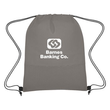 Wave Design Non-Woven Drawstring Backpack- Personalization Available from Positive Promotions