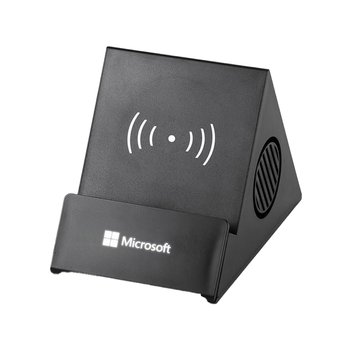 4-in-1 Phone Stand Bluetooth and Wireless Charger - Personalization Available from Positive Promotions