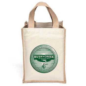 Small Cotton and Jute Tote - Personalization Available from Positive Promotions