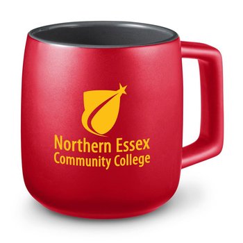 Geo Square Handle Ceramic Mug 15 Oz - Personalization Available from Positive Promotions