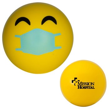Happy PPE Stress Reliever - Personalization Available from Positive Promotions