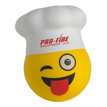 Chef Emoji Hat Stress Reliever - Personalization Available from Positive Promotions