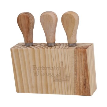3-Piece Cheese Cutlery Set - Personalization Available from Positive Promotions