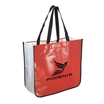 Extra Large Laminated Shopping Tote - Personalization Available from Positive Promotions