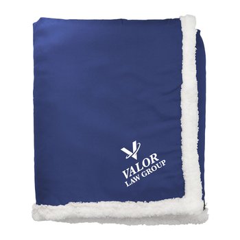 Ryan Sherpa Throw Blanket - One-Color Personalization Available from Positive Promotions