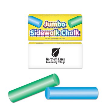 Two Pack Round Jumbo Sidewalk Chalk - Personalization Available from Positive Promotions