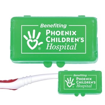 MicroHalt Toothbrush Cover with Antimicrobial Additive - Personalization Available from Positive Promotions