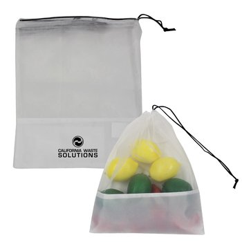 3-Piece rPET Mesh Produce Bags - One-Color Personalization Available from Positive Promotions