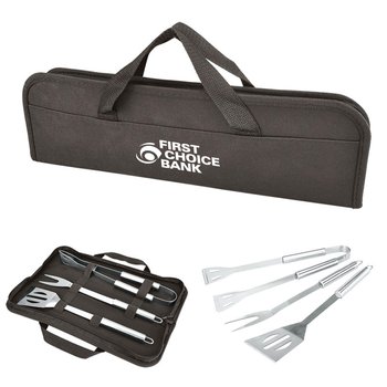 3 Pc BBQ Set - Personalization Available from Positive Promotions