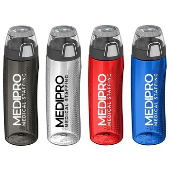 thermos hydration bottle with rotating intake meter