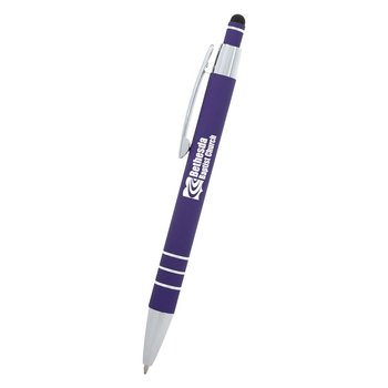 Rubber Finish Aluminum Ball Pen- Personalization Available from Positive Promotions