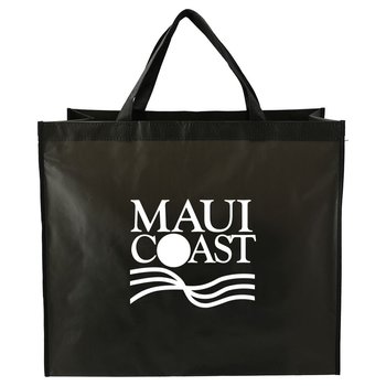 Double Laminated Wipeable Grocery Tote - Personalization Available from Positive Promotions