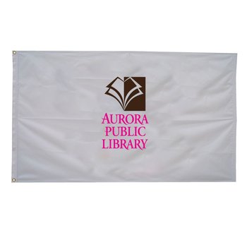 Nylon Flag (Single-Sided) - 4' x 6' - Full Color Personalization Available from Positive Promotions
