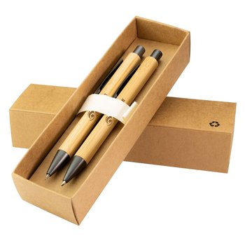Bambowie Bamboo Pen & Pencil Gift Set - Laser-Engraved Personalization Available from Positive Promotions