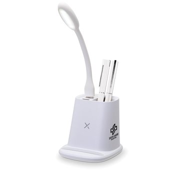 4-In-1 Phone Charger/USB Hub/Pen Cup And Desk Light- Personalization Available from Positive Promotions