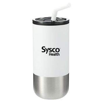 Insulated Travel Tumbler 16-Oz. With Stainless Steel Straw - Personalization Available from Positive Promotions