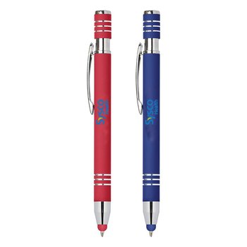 Marin Soft Stylus Pen with Antimicrobial Additive - Full Color Personalization Available from Positive Promotions