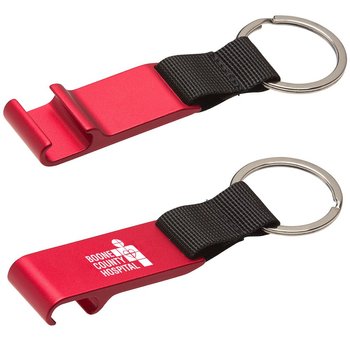 Aluminum Bottle Opener with Key Ring from Positive Promotions