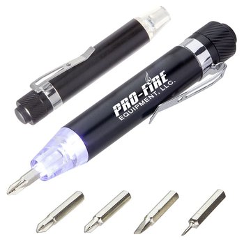 Quick-Reach 4-Bit Screwdriver Set with Light from Positive Promotions