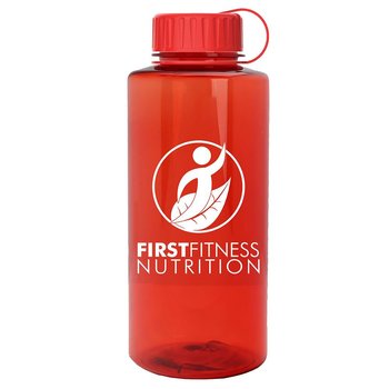 Hydration Tritan Water Bottle with Tethered Lid - 36 Oz. - Personalization Available from Positive Promotions