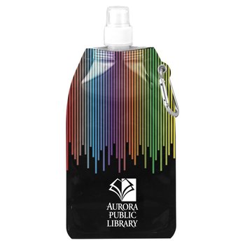 Rainbow Collapsible Water Bottle- Personalization Available from Positive Promotions