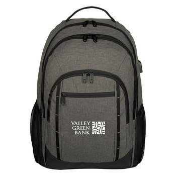Reagan Heathered Backpack- Personalization Available from Positive Promotions