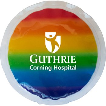 Rainbow Circle Gel Beads Hot/Cold Pack - One-Color Personalization Available from Positive Promotions