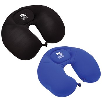 Neck & Back Travel Pillow - One-Color Personalization Available from Positive Promotions