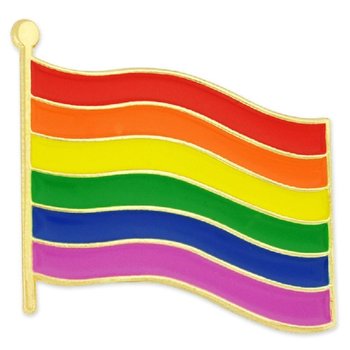 Rainbow Flag Pride Lapel Pin with Clutch Back from Positive Promotions