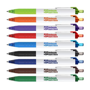 Paper Mate® Inkjoy White Barrel Pen - Personalization Available from Positive Promotions