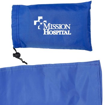 Water Resistant Foldable Picnic Blanket With Carry Pouch - Personalization Available from Positive Promotions
