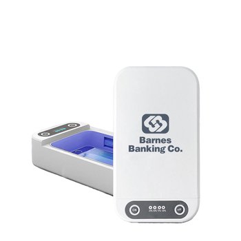 UV Light Sanitizer Disinfection Box with 10W Interior Wireless Charging Function - Personalization Available from Positive Promotions