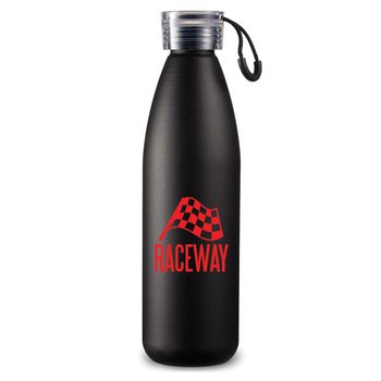 Aluminum Water Bottle With Cap Carry Strap - Personalization Available from Positive Promotions