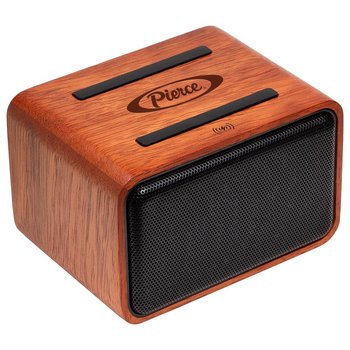 Wireless Speaker With 5W Built In Wireless Charger - Personalization Available from Positive Promotions