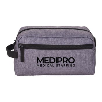 Graphite Travel Pouch - Personalization Available from Positive Promotions