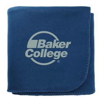 100% Recycled PET Fleece Blanket - One-Color Personalization Available from Positive Promotions
