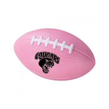 Pink Athletic Stress Football - One-Color Personalization Available from Positive Promotions