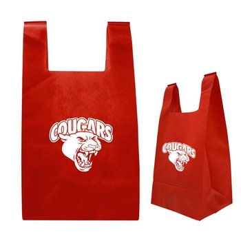Reusable T-Shirt Style Non-Woven Tote Bag - Personalization Available from Positive Promotions