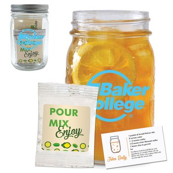 Arnold Palmer Kit in Mason Jar - Full Color Personalization Available from Positive Promotions