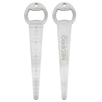 Stainless Steel Seed Depth Tool With Bottle Opener - Personalization Available from Positive Promotions