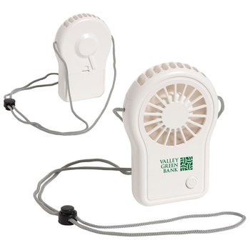 Cool Breze Portable Fan with Adjustable Lanyard - Personalization Available from Positive Promotions