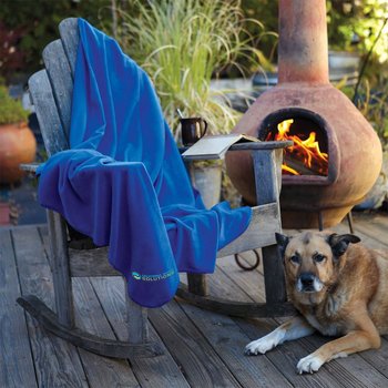 Fleece Throw Blanket - Embroidered Personalization Available from Positive Promotions
