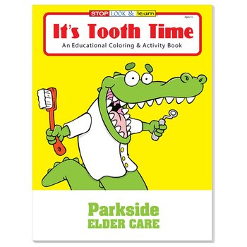 Its Toothy Time Coloring Book - Personalization Available from Positive Promotions