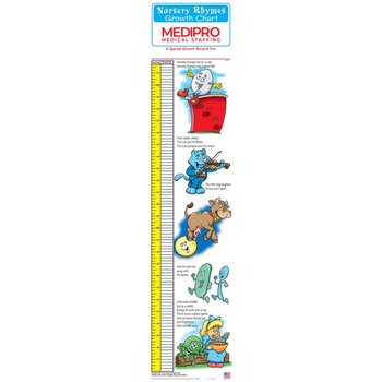 Nursery Rhymes Growth Chart - Personalization Available from Positive Promotions
