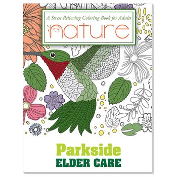 Adult Stress-Relieving Coloring Books (Nature) - Personalization Available from Positive Promotions
