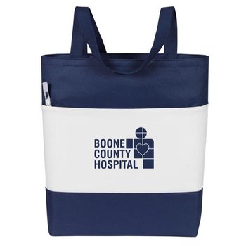 Color Block Tote Bag - Personalization Available from Positive Promotions