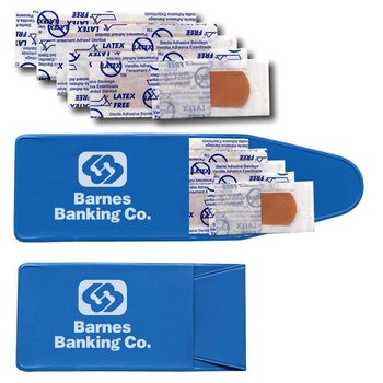 Bandage Dispenser With Closing Tab - Personalization Available from Positive Promotions