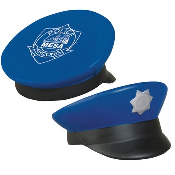 Police Cap Stress Reliever - Personalization Available from Positive Promotions