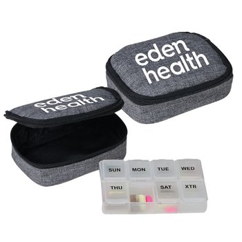 On-The-Go 8-Compartment Pill Holder - Personalization Available from Positive Promotions